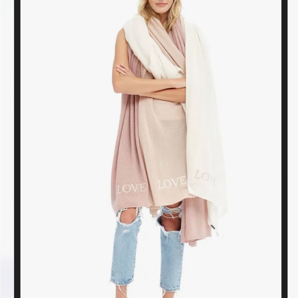 NAKED CASHMERE LOVE scarf nude cream color so soft and special - new condition